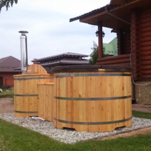 Каскад купелей уличных круглых (KU132)